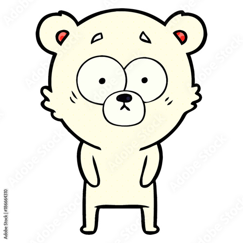 surprised polar bear cartoon