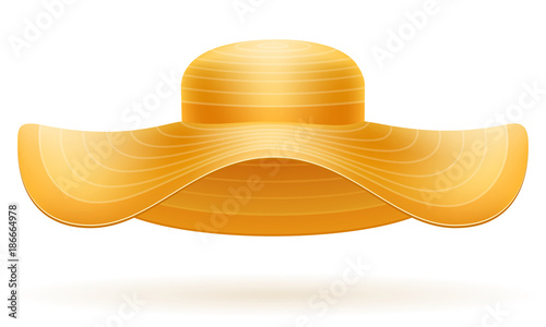 beach hat for women stock vector illustration