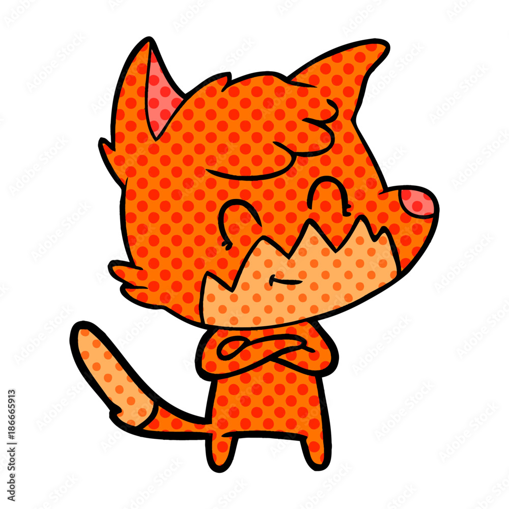 cartoon friendly fox cartoon friendly fox