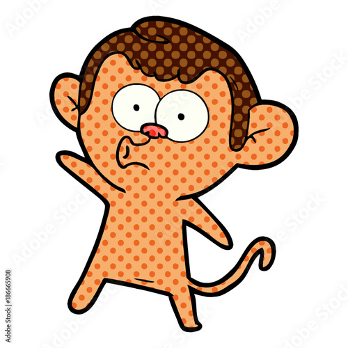 cartoon surprised monkey