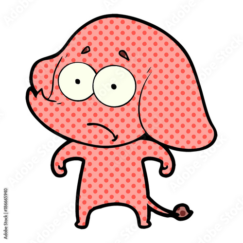 cartoon unsure elephant