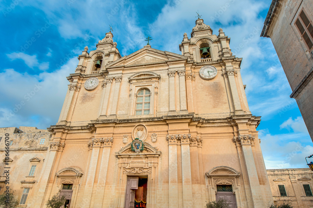 Fototapeta premium Saint Paul's Cathedral in Mdina, Malta