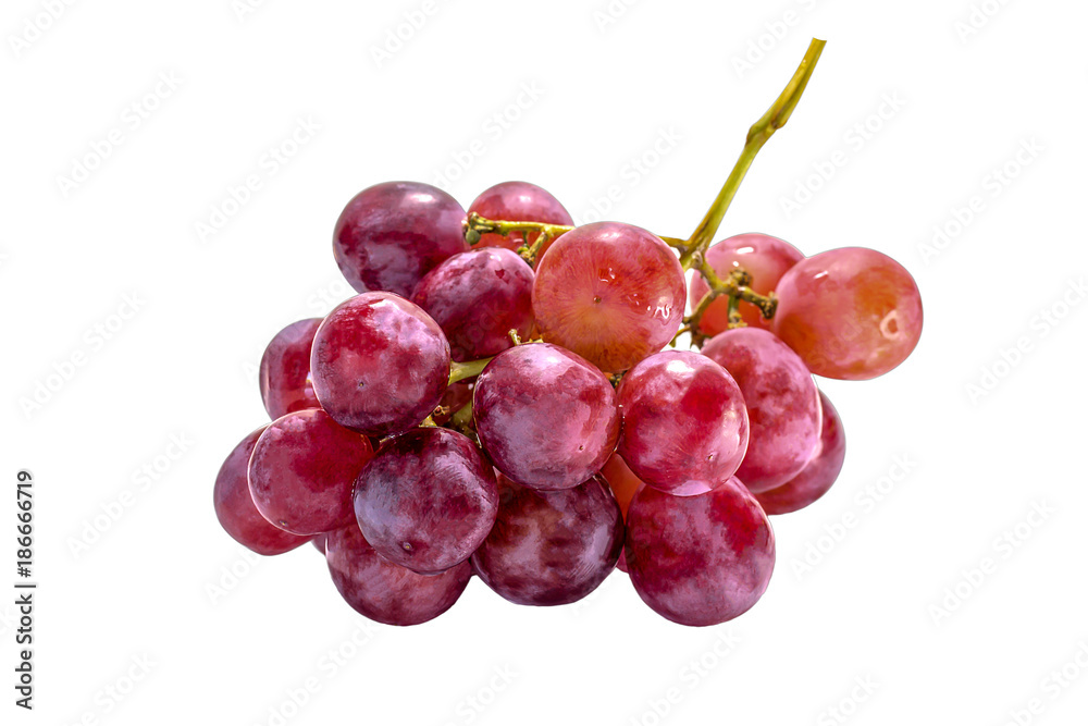 Red grapes cooked on white back ground. Red grapes cooked on white back ground.
