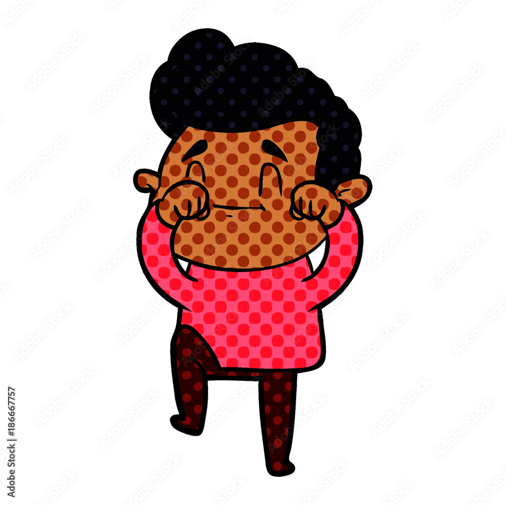 Obraz premium happy cartoon man