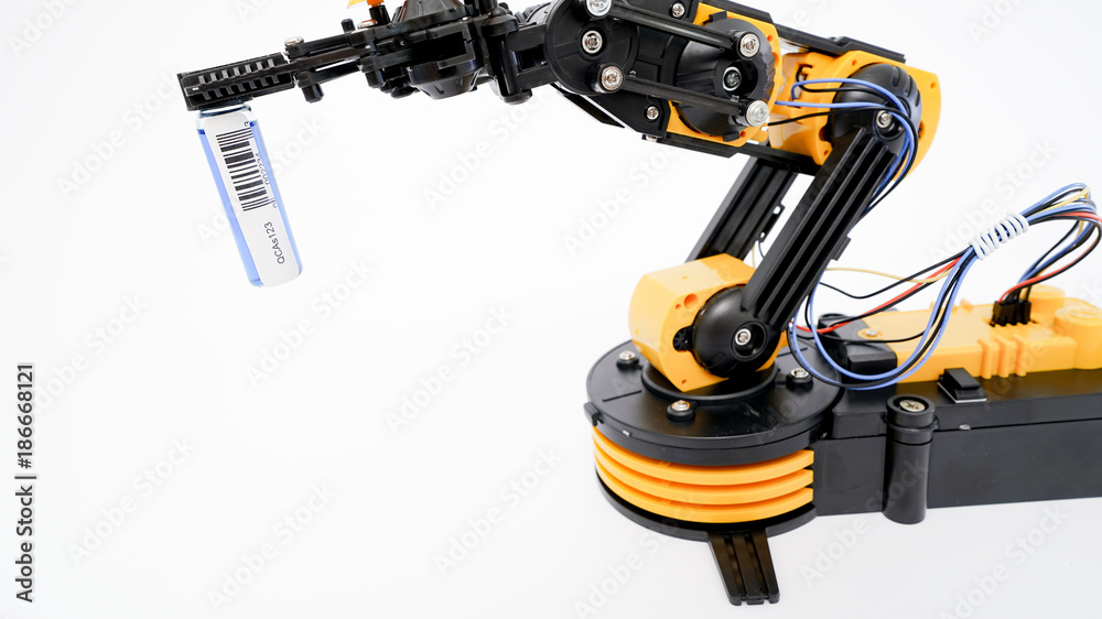 Plastic robot arm model