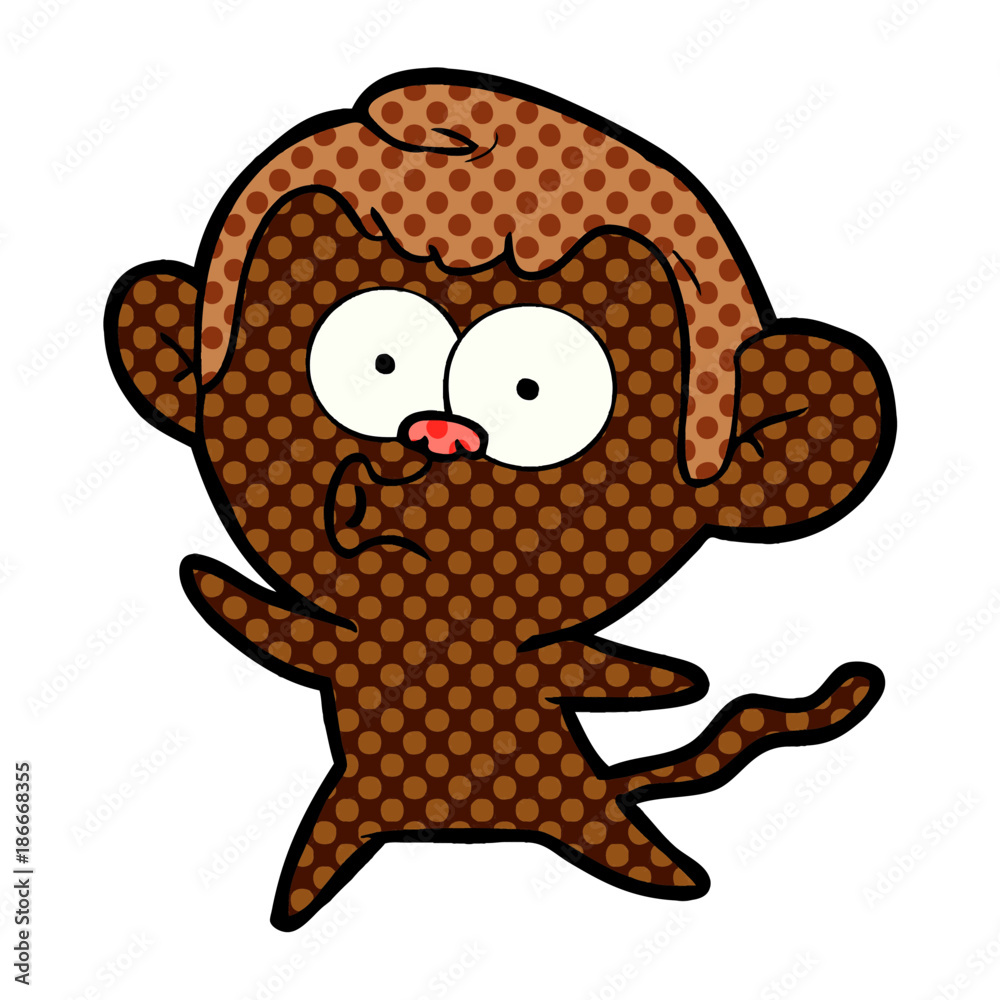cartoon surprised monkey cartoon surprised monkey