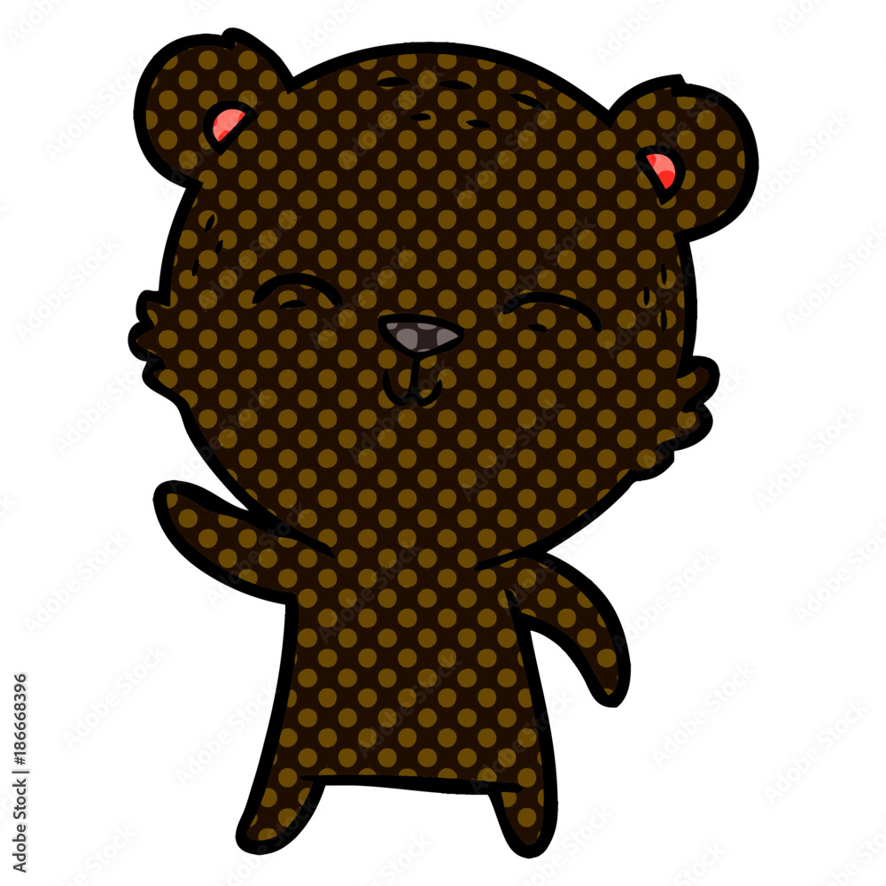 Fototapeta premium happy cartoon bear