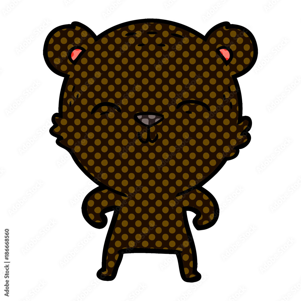 Obraz premium happy cartoon bear