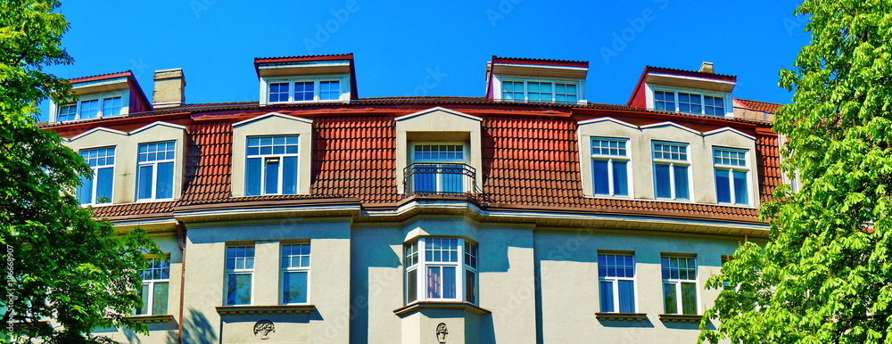 Red roof and dormers 