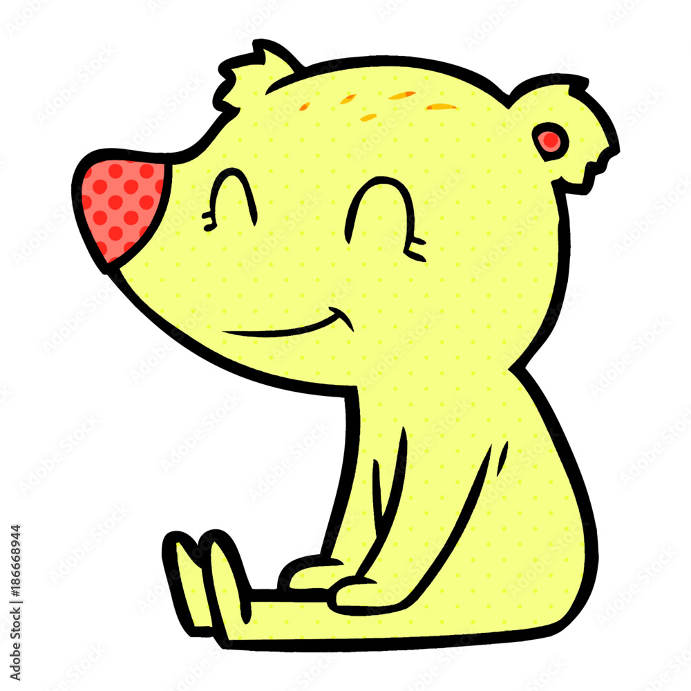 Fototapeta premium sitting bear cartoon