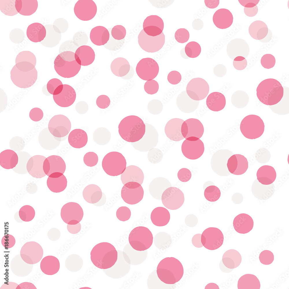 Vector seamless pattern with big confetti.