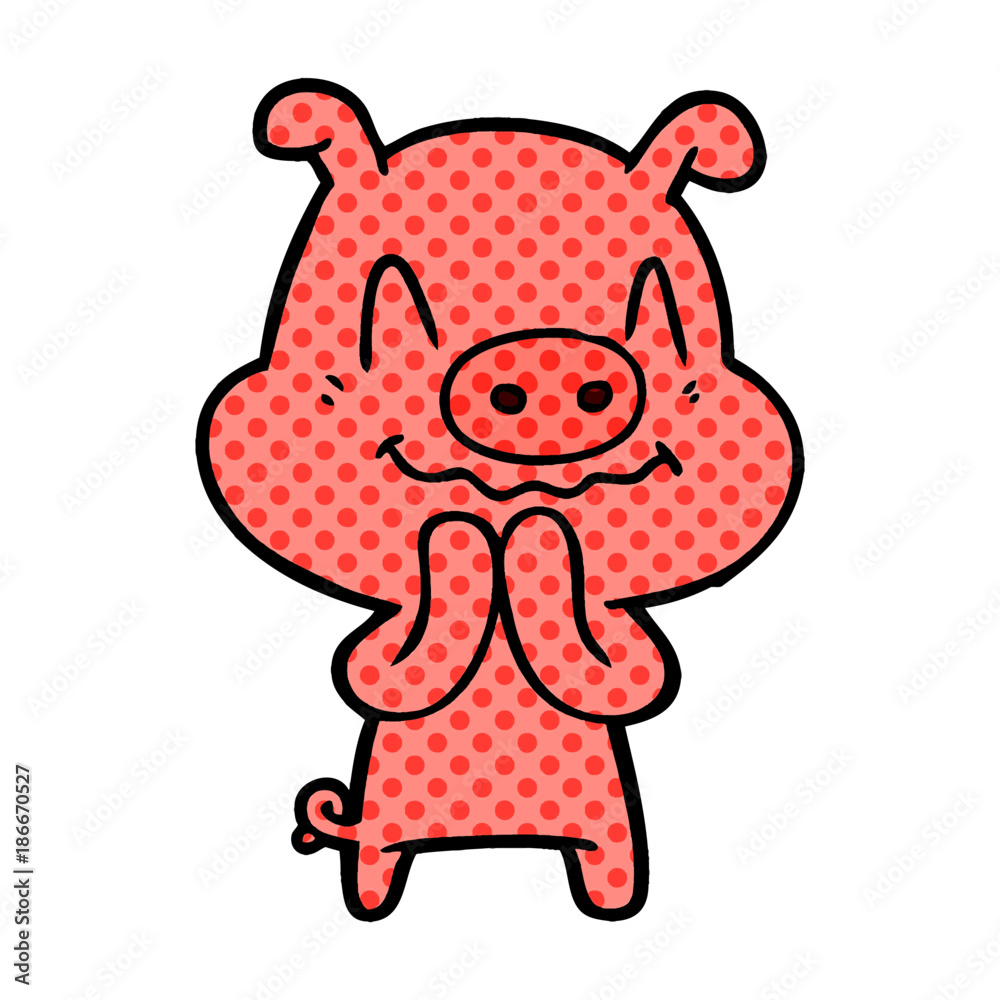 nervous cartoon pig nervous cartoon pig