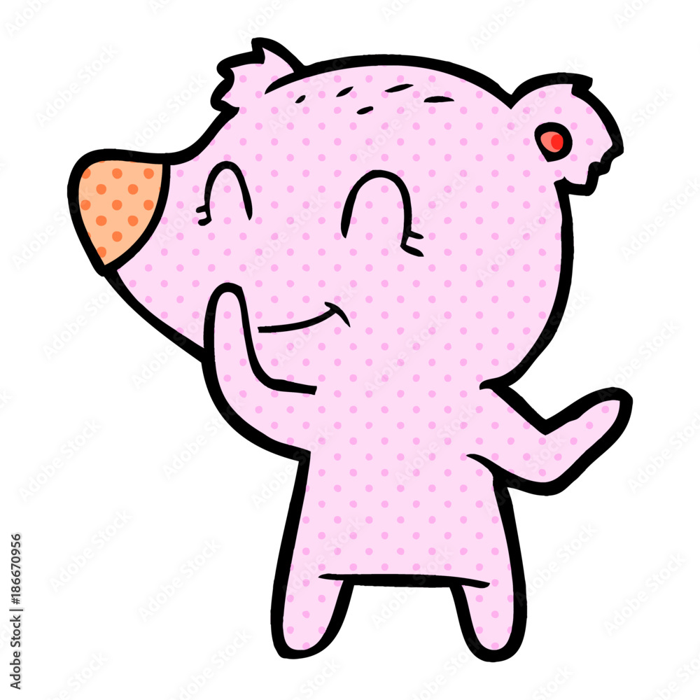 Obraz premium friendly bear cartoon