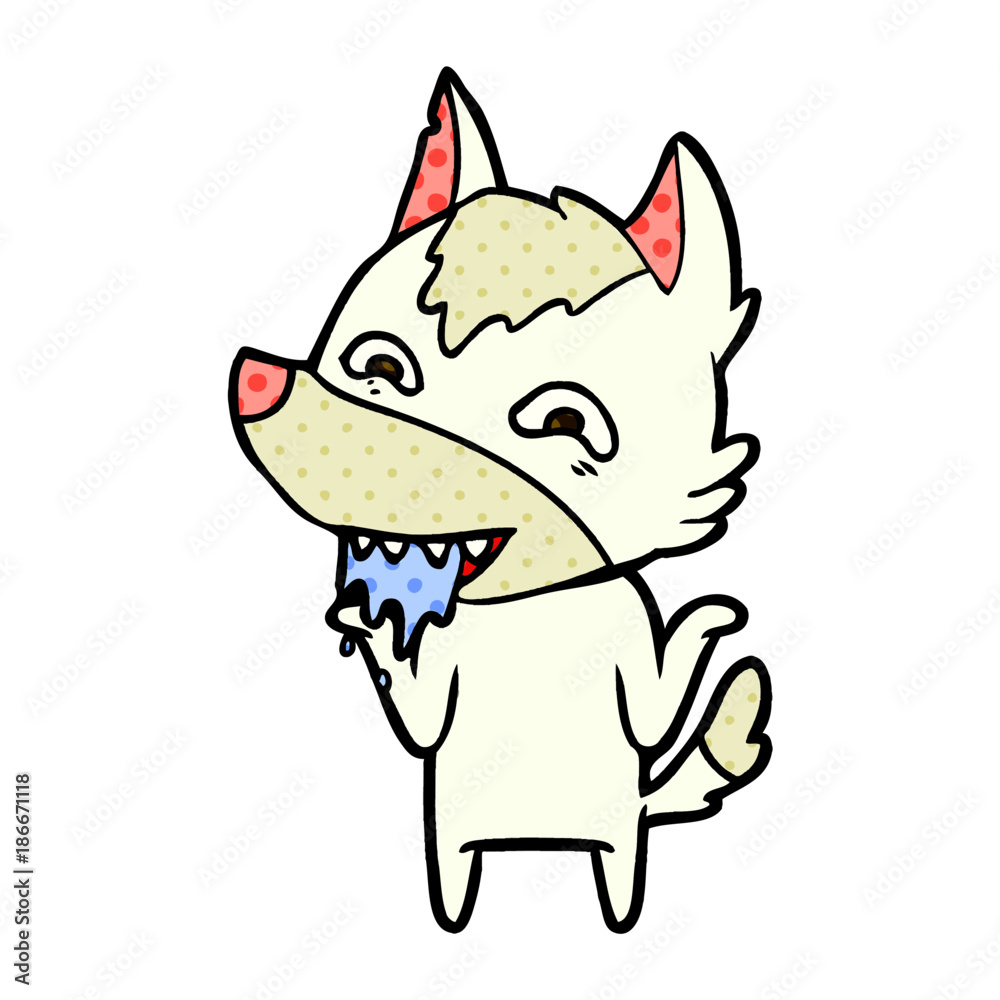 cartoon hungry wolf cartoon hungry wolf