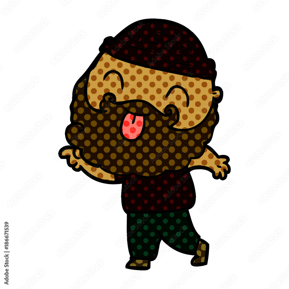 man with beard sticking out tongue man with beard sticking out tongue