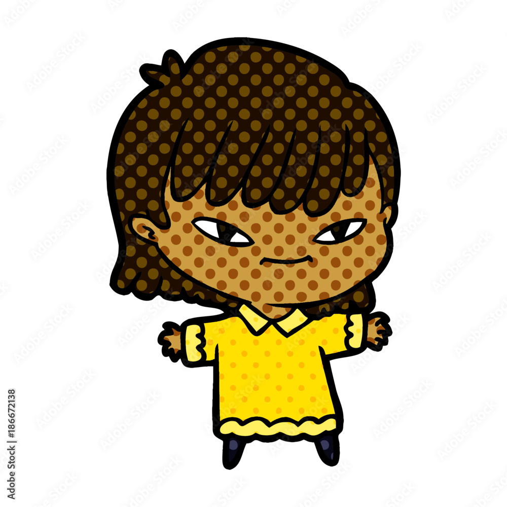 Fototapeta premium cartoon woman