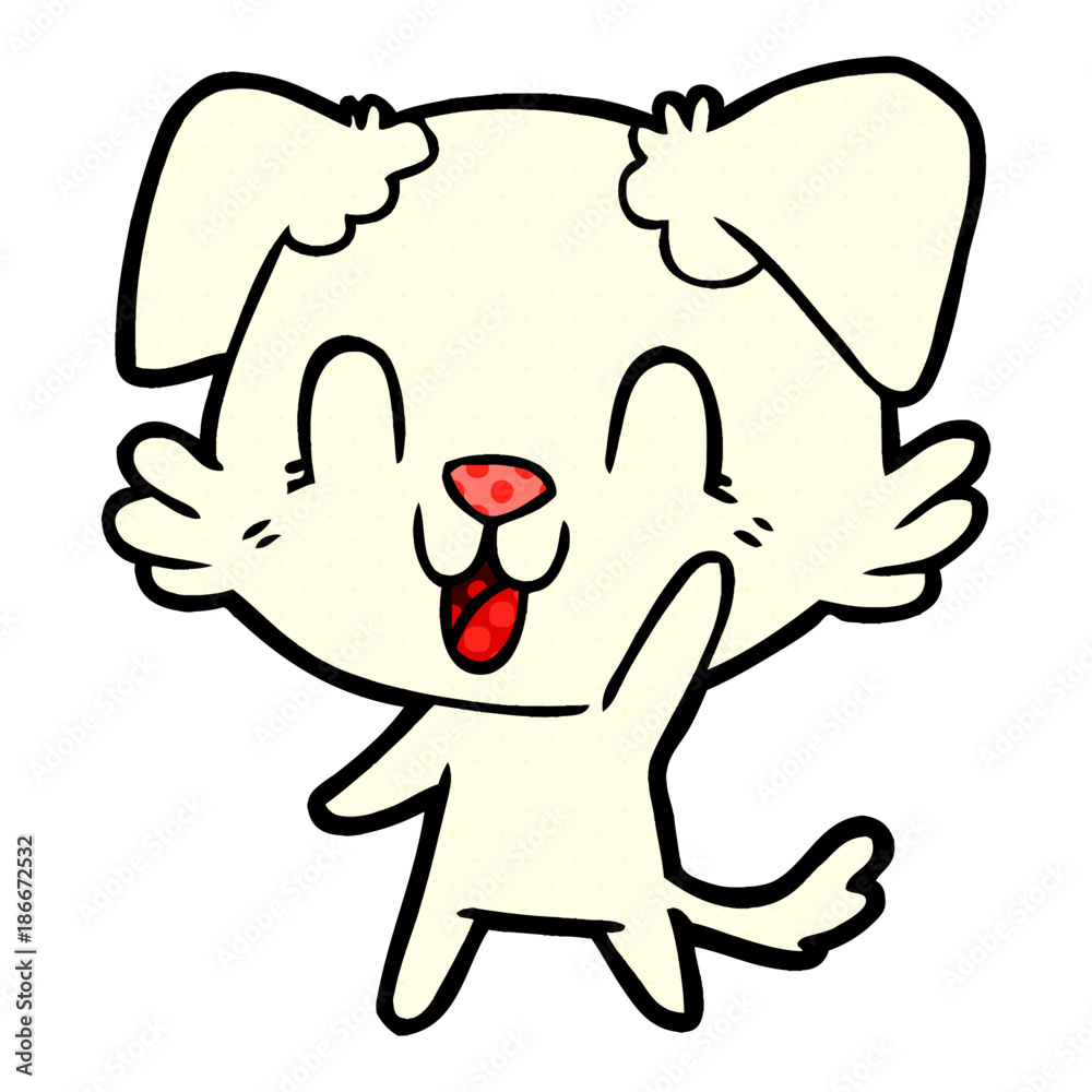 Obraz premium laughing cartoon dog