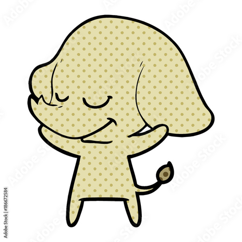 cartoon smiling elephant