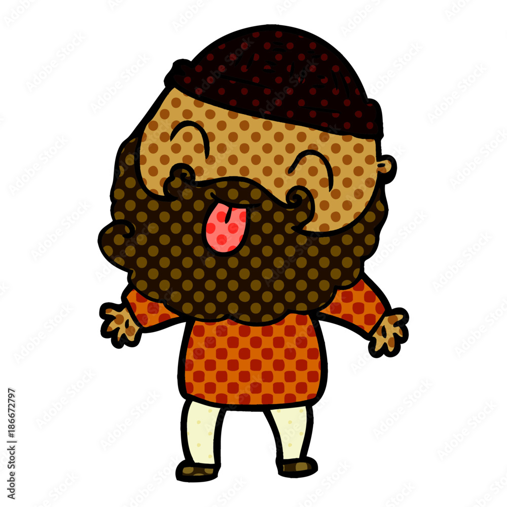 man with beard sticking out tongue man with beard sticking out tongue