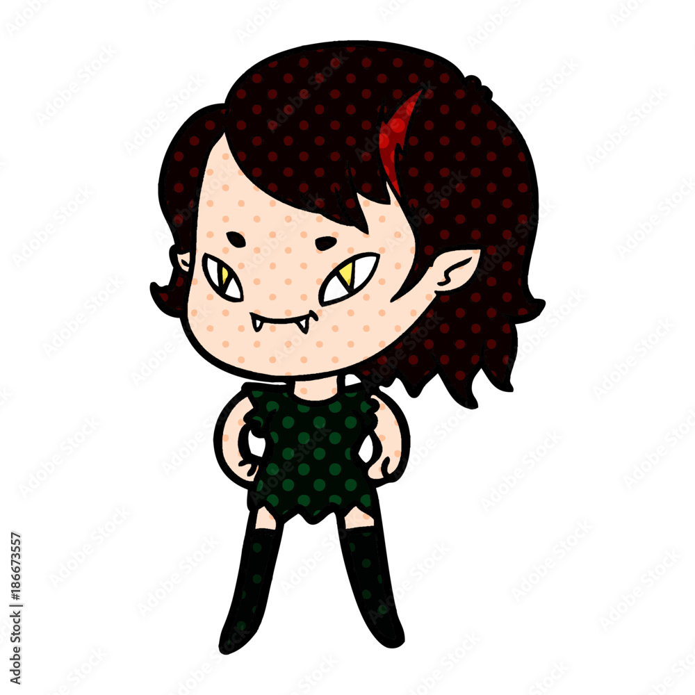 cartoon friendly vampire girl cartoon friendly vampire girl