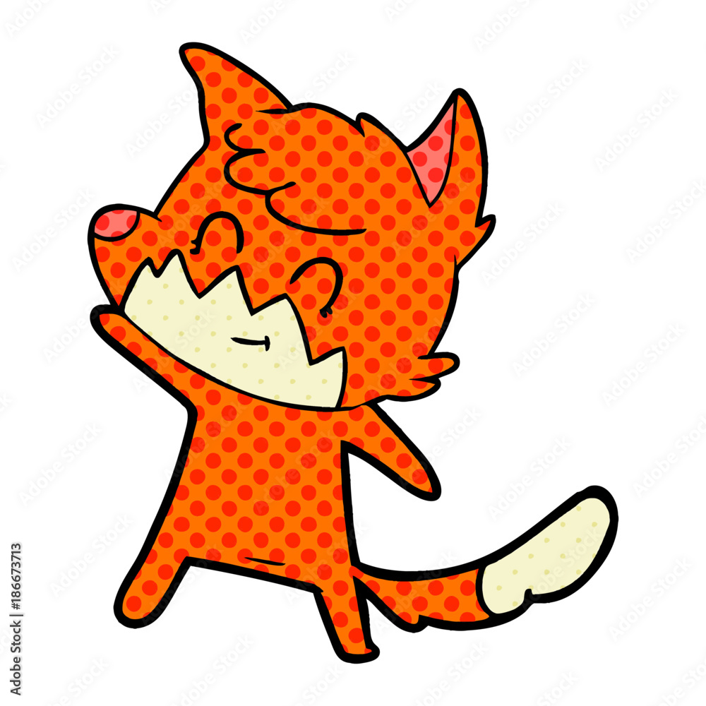cartoon friendly fox cartoon friendly fox