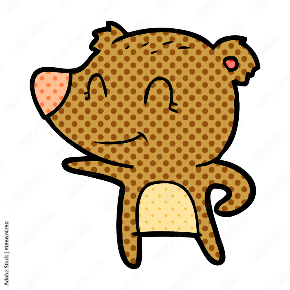 Fototapeta premium friendly bear cartoon