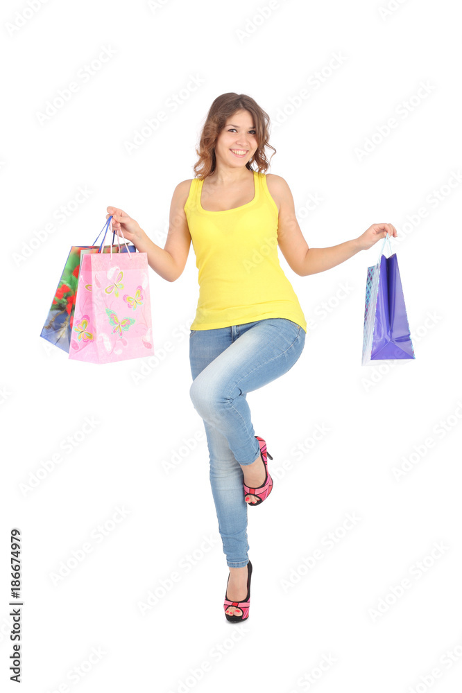 Girl shopping closeup Girl shopping closeup