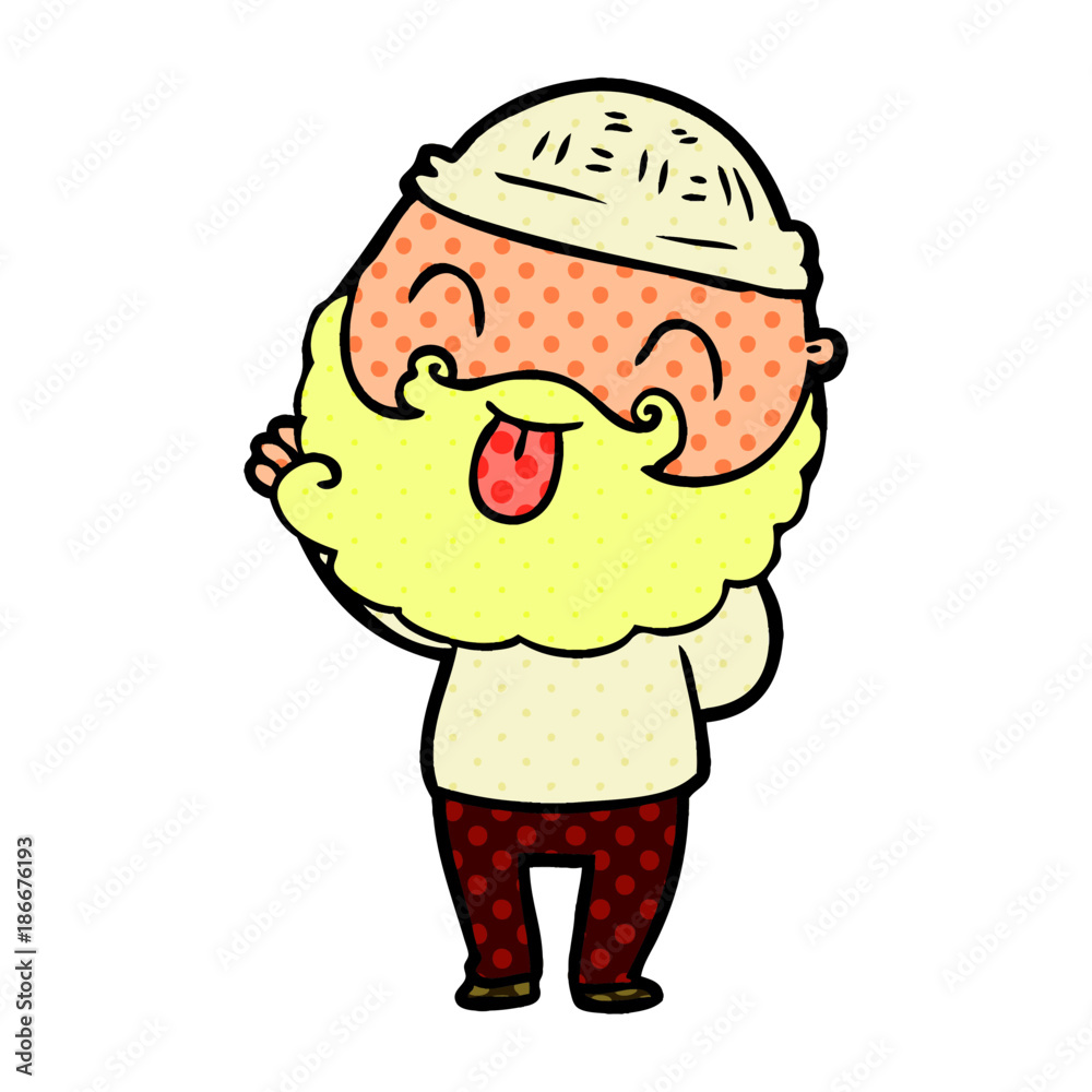 man with beard sticking out tongue man with beard sticking out tongue