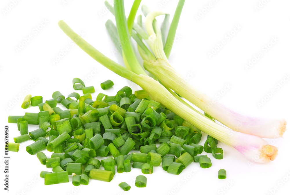 green onion isolated on white background green onion isolated on white background