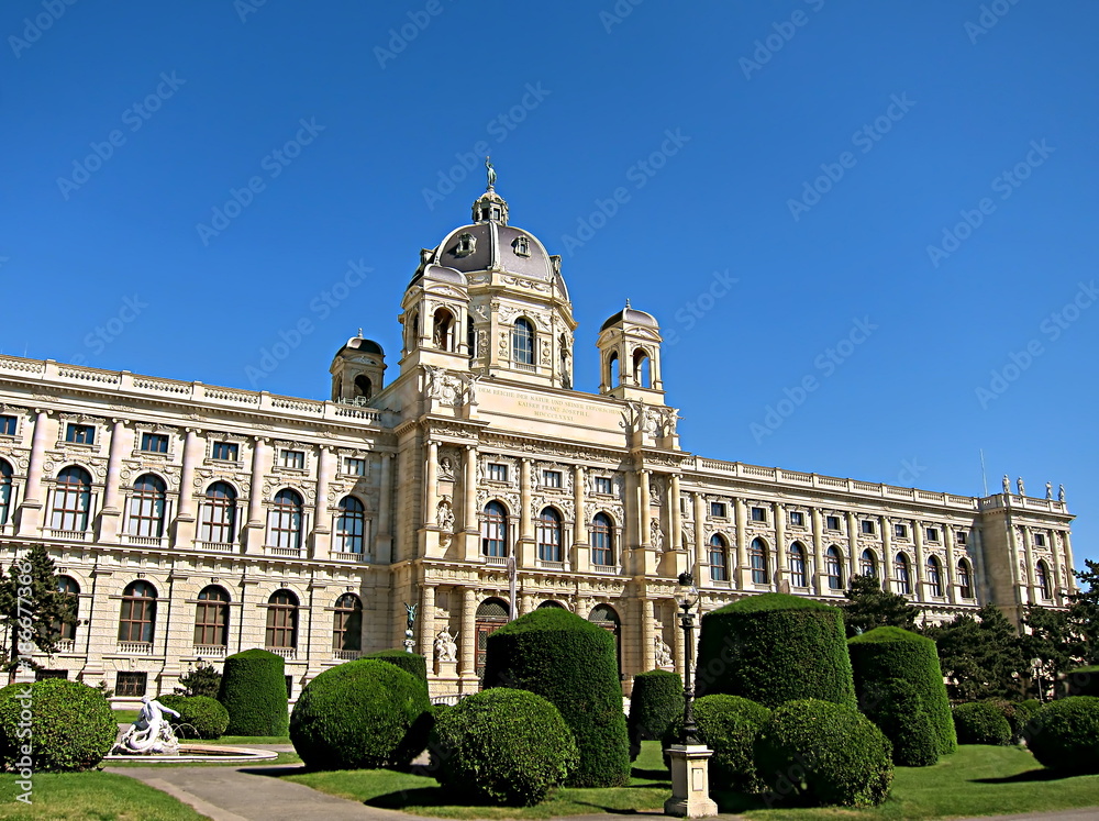Facade of the Natural History Museum (Naturhistorisches Museum), in Maria-Theresien-Platz, Vienna