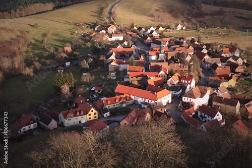 thuringian small town seitenroda in autumn photo