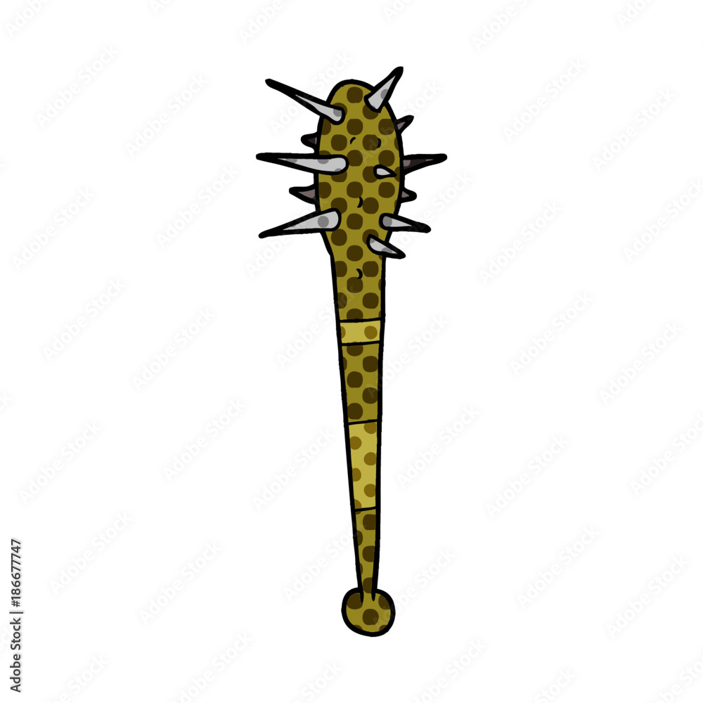 Obraz premium cartoon bat with nails