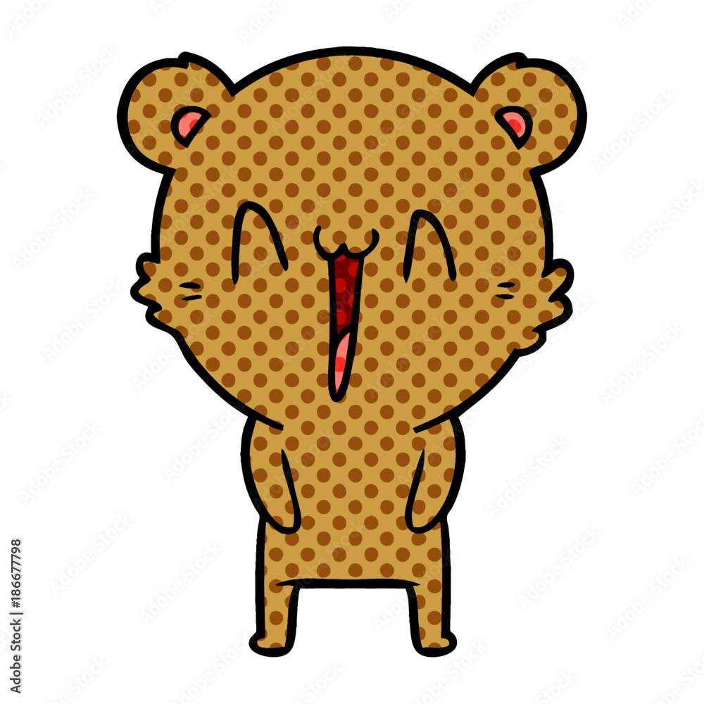 Obraz premium happy bear cartoon