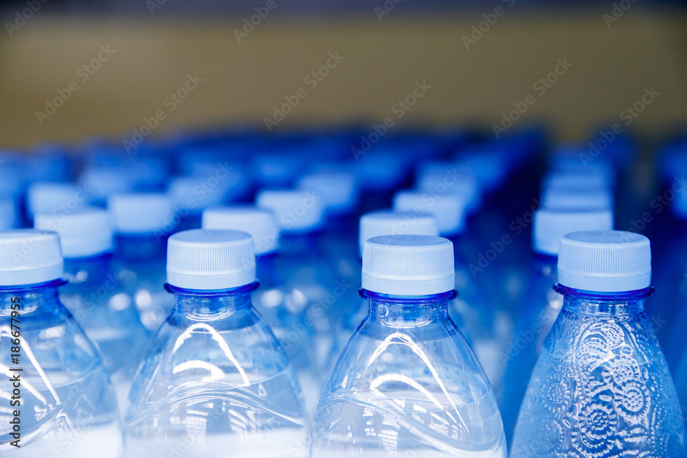 plastic water bottles, caps plastic water bottles, caps
