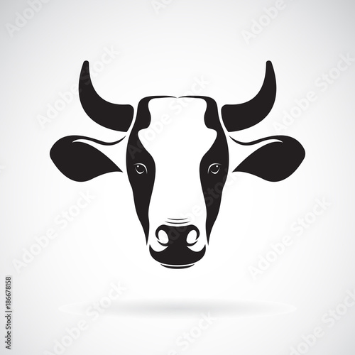 Vector of a cow head design on white background. Wild Animals. Vector illustration.
