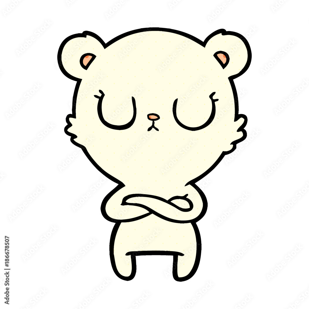peaceful cartoon polar bear peaceful cartoon polar bear