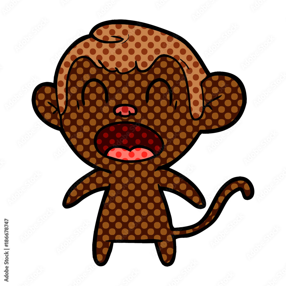 shouting cartoon monkey shouting cartoon monkey