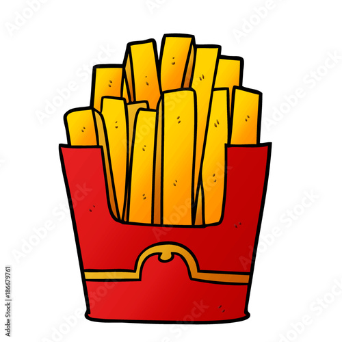 cartoon junk food fries