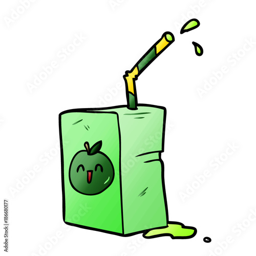 cartoon apple juice box