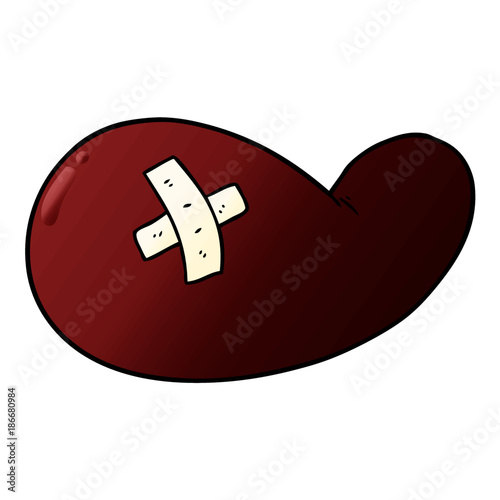 cartoon injured gall bladder