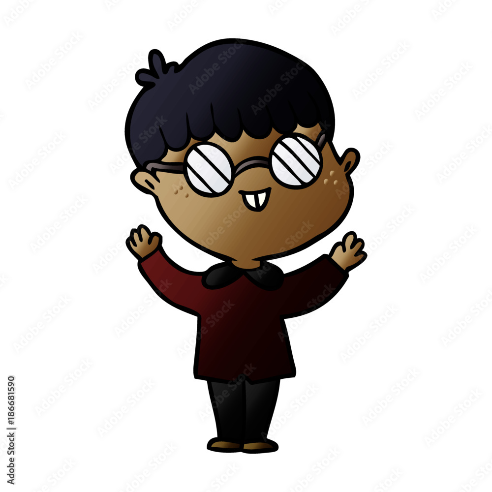 cartoon boy wearing spectacles cartoon boy wearing spectacles
