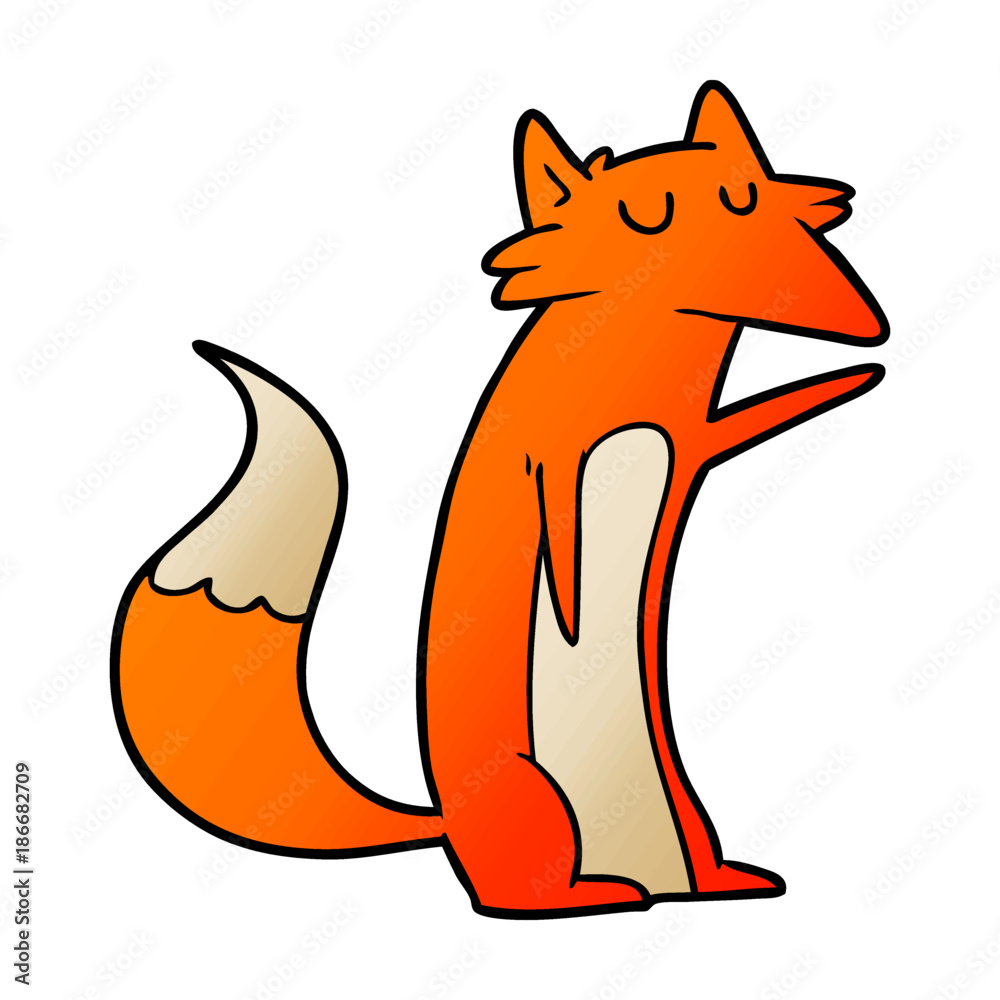 Obraz premium cartoon fox
