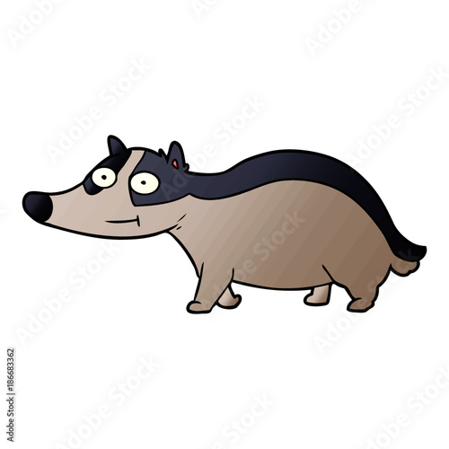 cartoon friendly badger © lineartestpilot