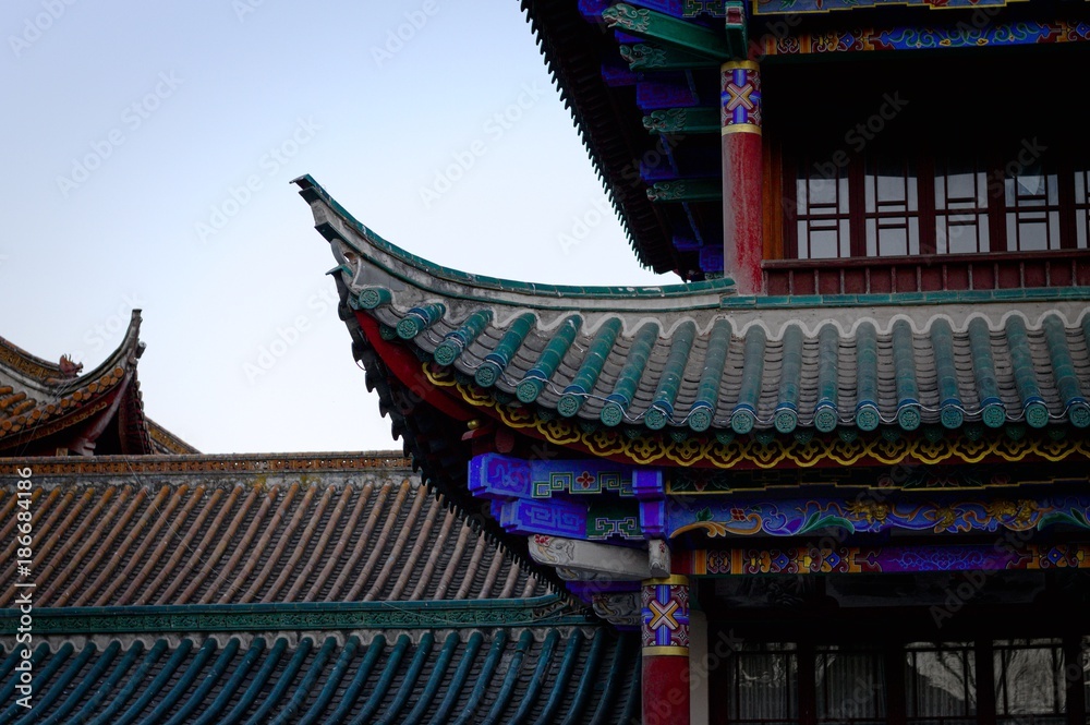 Temple details in Chuiu Park (Kunming, Yunnan, China) Temple details in Chuiu Park (Kunming, Yunnan, China)