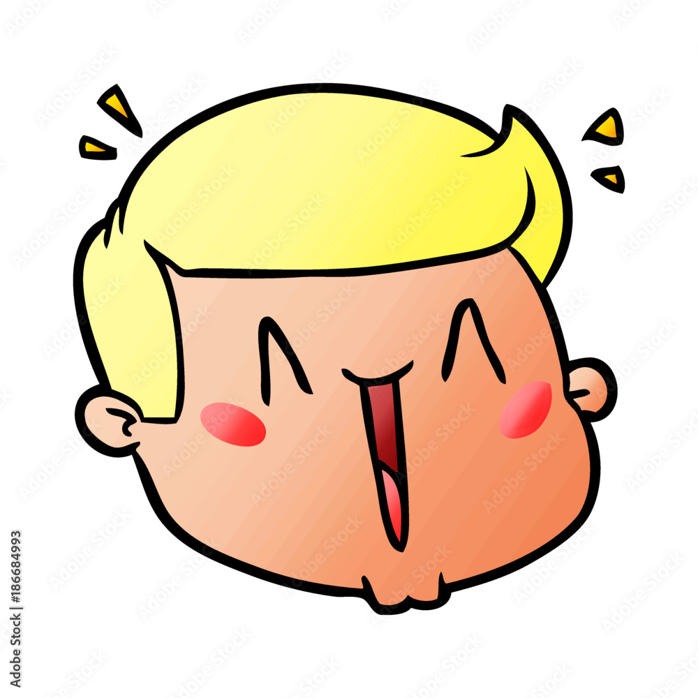 happy cartoon male face happy cartoon male face