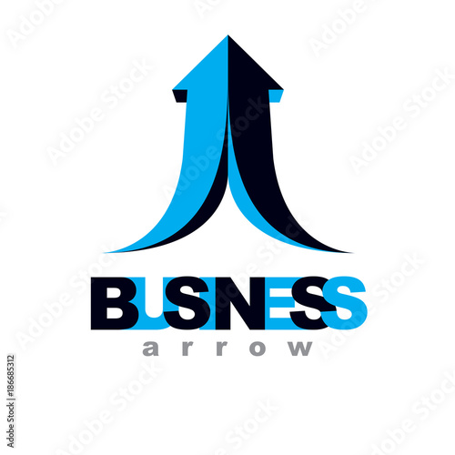 Vector rising arrow. Busine...