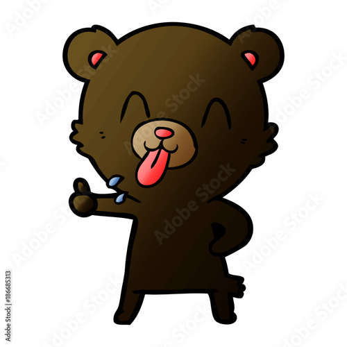 rude cartoon bear