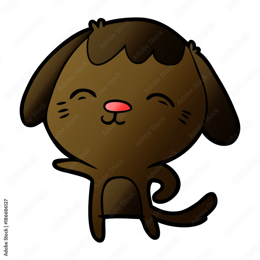 happy cartoon dog
