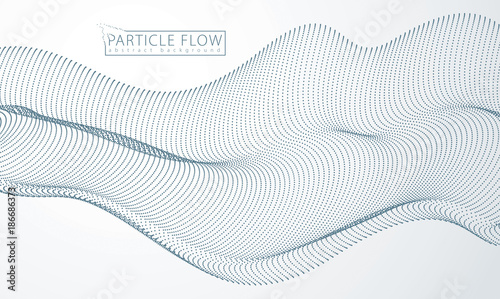 Wave of particles. Blurred ...