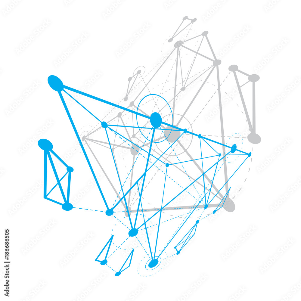 Isometric abstract vector low poly shape. Communication technologies modern illustration. Isometric abstract vector low poly shape. Communication technologies modern illustration.